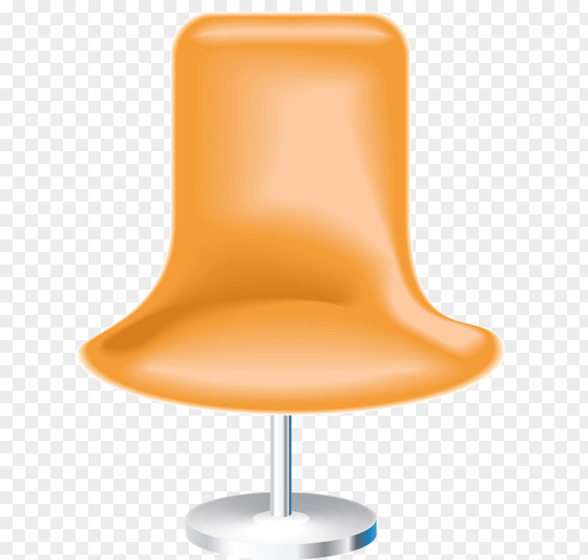 Orange Seat Table Chair PNG