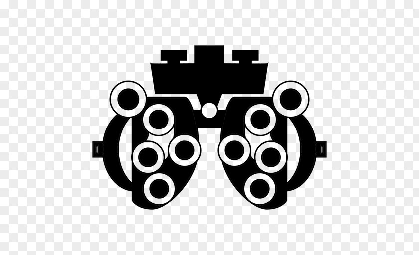 Binoculars Clip Art Silhouette Vector Graphics Phoropter Illustration Optometry Ophthalmology PNG