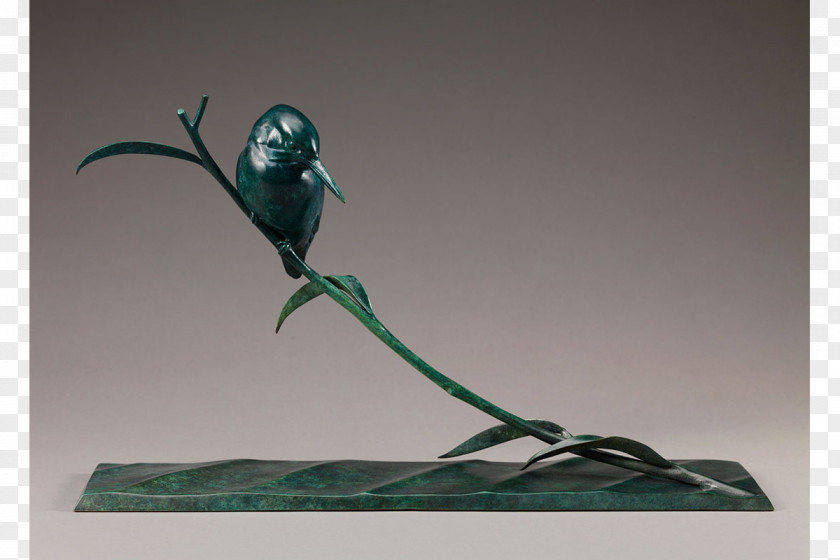 Kingfisher Bronze Sculpture Art PNG
