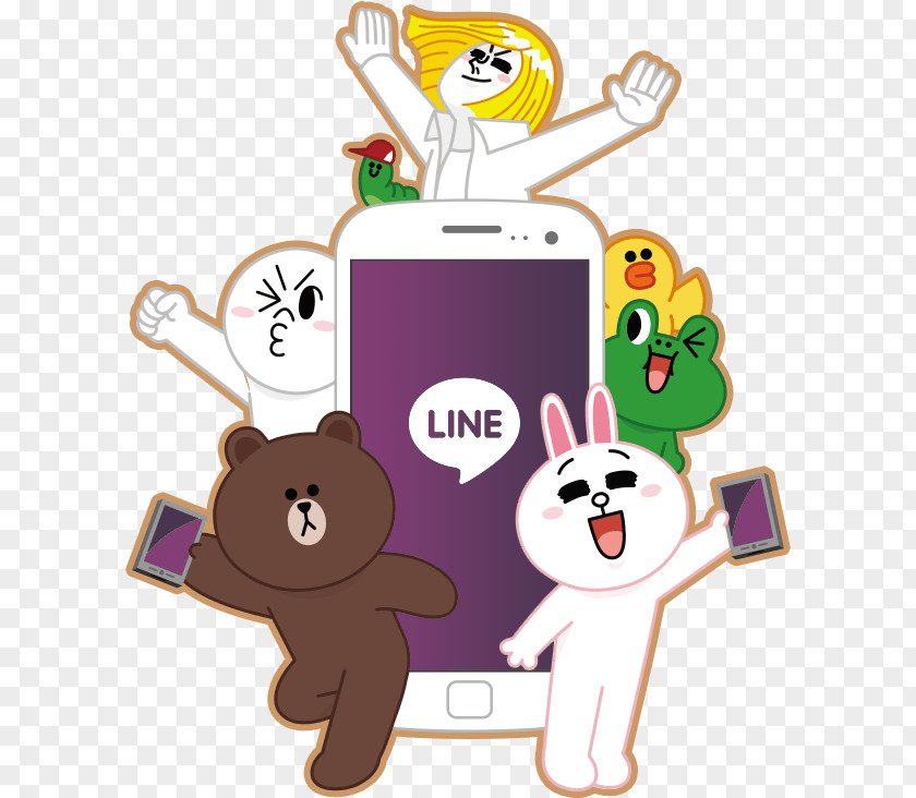 Line Friends Sticker Messaging Apps Naver Japan PNG