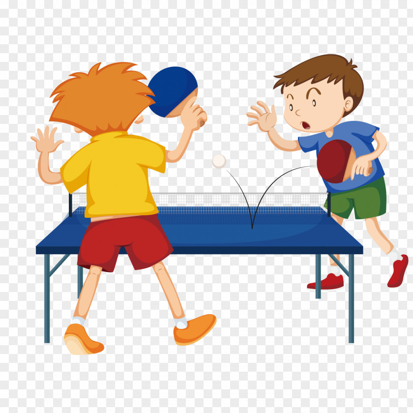 Vector Cartoon Boy Table Tennis Racket Stock Photography Illustration PNG