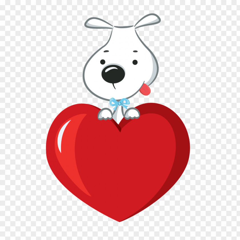 Free Valentine Dog Vector Graphics Illustration Image PNG