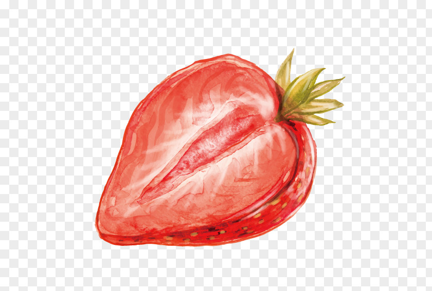 Hand-painted Strawberry Fruit Watercolor Painting Drawing PNG