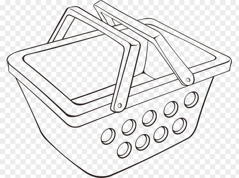 Plastic Shopping Baskets With Handles Clip Art Cart Openclipart Illustration PNG