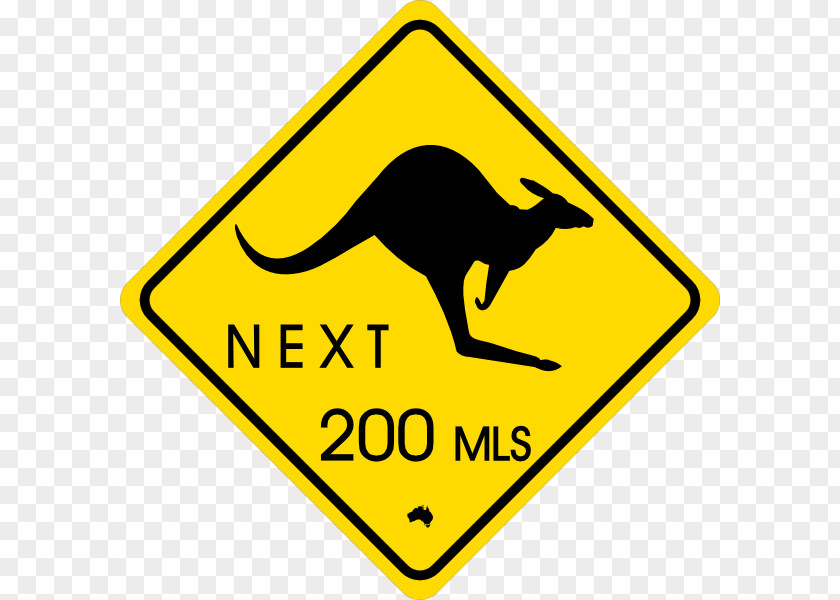 Traffic Signs Kangaroo Warning Sign Clip Art PNG