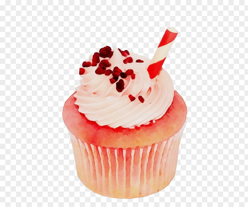 Baked Goods Vanilla Cupcake Food Baking Cup Buttercream Icing PNG