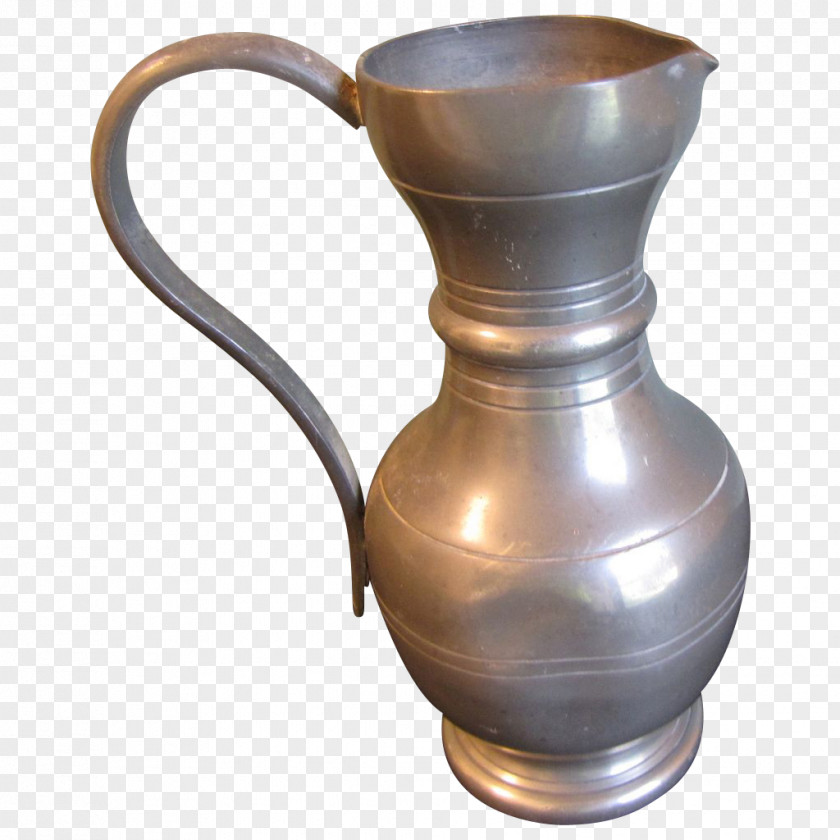 Brass Jug Pitcher Pewter Metal Tin PNG