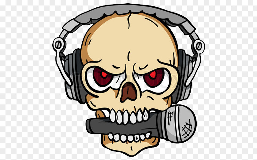 Headset Vector Microphone Headphones Drawing Skull PNG