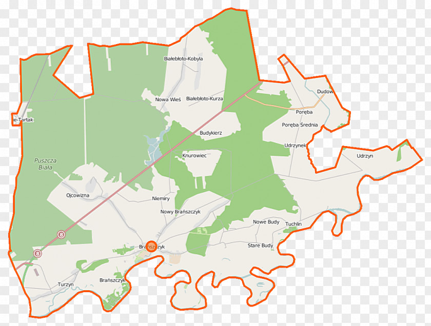 Map Stare Budy, Wyszków County Nowe Przyjmy, Turzyn, Masovian Voivodeship Brańszczyk PNG