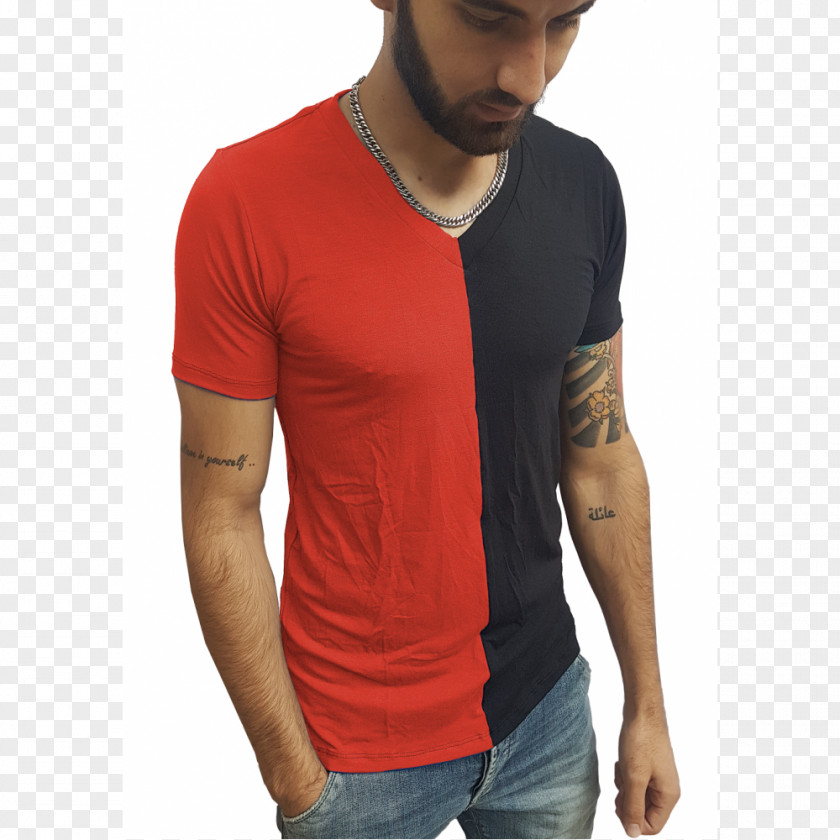 T-shirt Sleeve Warp Knitting Collar PNG