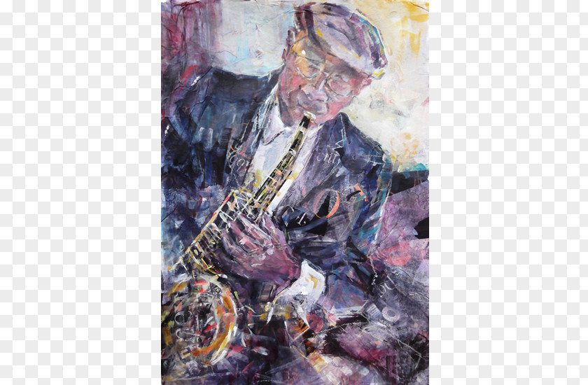 Saxophone Player Watercolor Painting Art Museum Dance PNG
