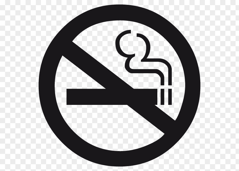 Smoking Ban Sign Black And White PNG