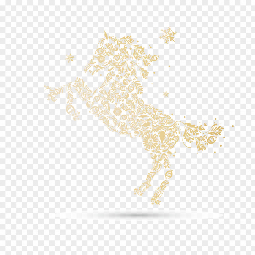 Golden Horse Vector Material Euclidean PNG