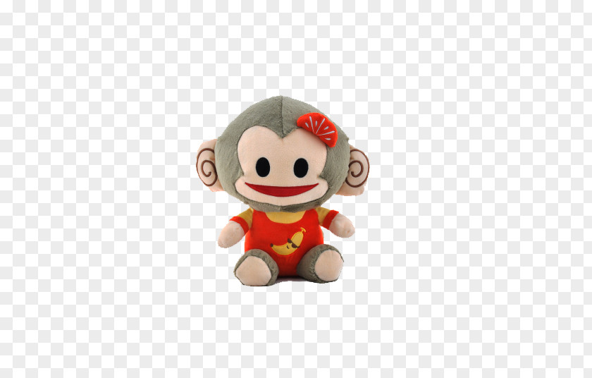 Little Monkey Macaque Stuffed Toy PNG