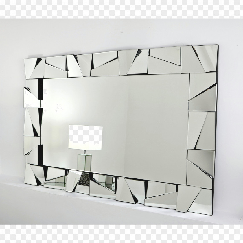 Mirror Glass Rectangle Silver PNG