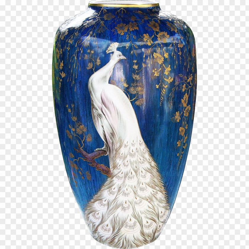Peacock Selb Vase Ceramic Porcelain Pottery PNG