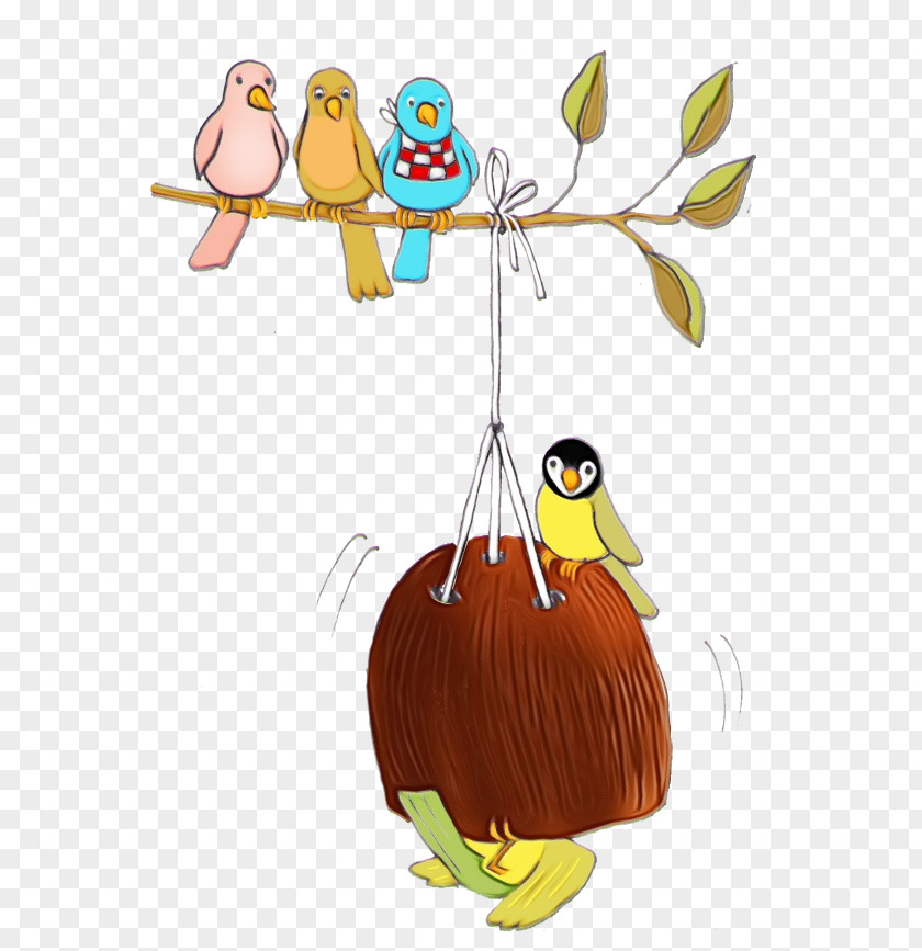 Plant Beak Cartoon Bird Toy Branch PNG