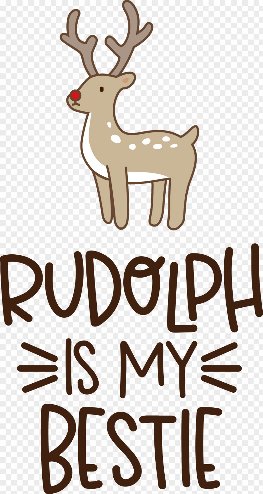 Rudolph Is My Bestie Deer PNG