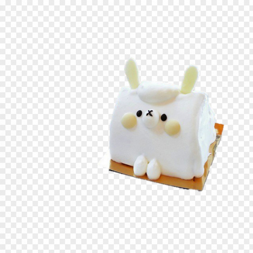 White Rabbit Cream Cake Ice Birthday Pie Bun PNG