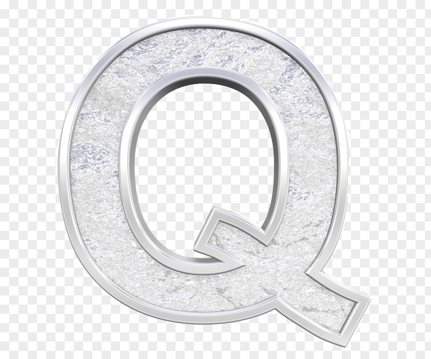 Q Silver Letter Metal PNG