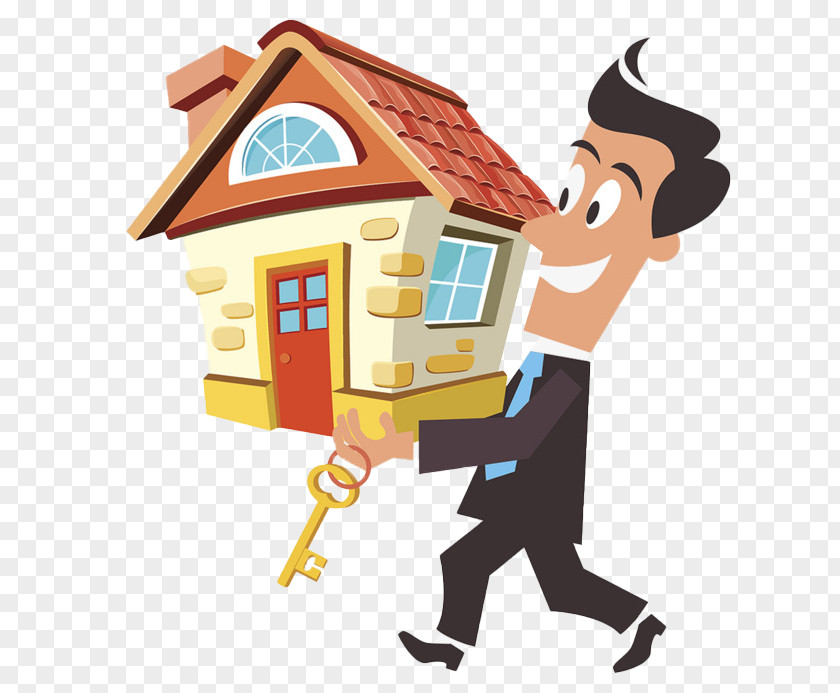 House Cartoon Real Estate Background PNG