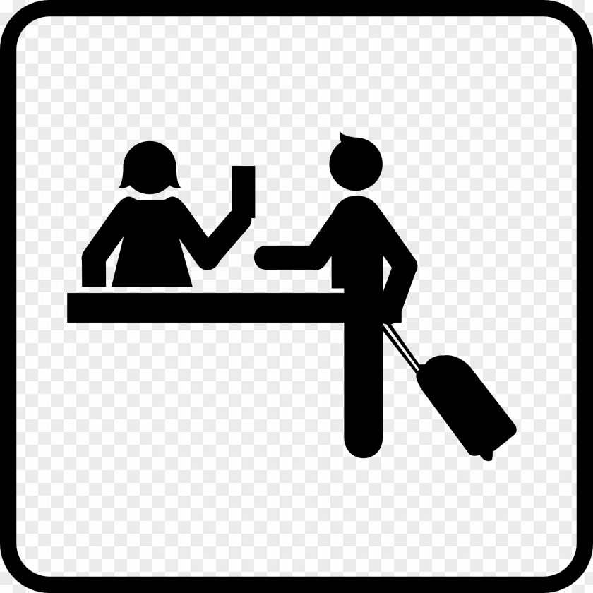 Reception Receptionist Hotel Check-in Clip Art PNG