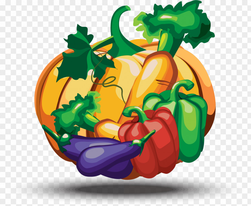 Colorful Nutritious Fruits And Vegetables Health Clip Art PNG