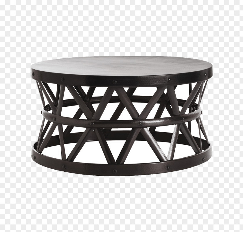 Drum-shaped Coffee Tables Bronze Bedside PNG