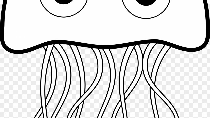 Child Box Jellyfish Coloring Book PNG