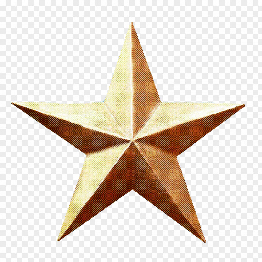 Gold Star Three-dimensional Space Logo Award PNG