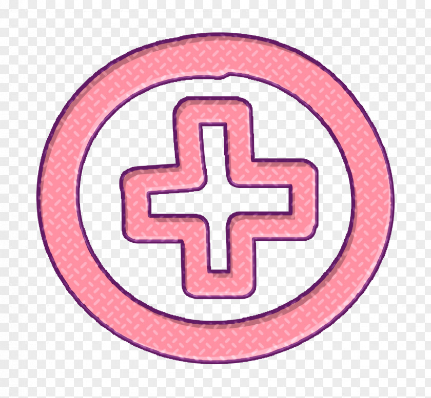Hand Drawn Icon Plus Sign Button Circle And Cross Outlines PNG