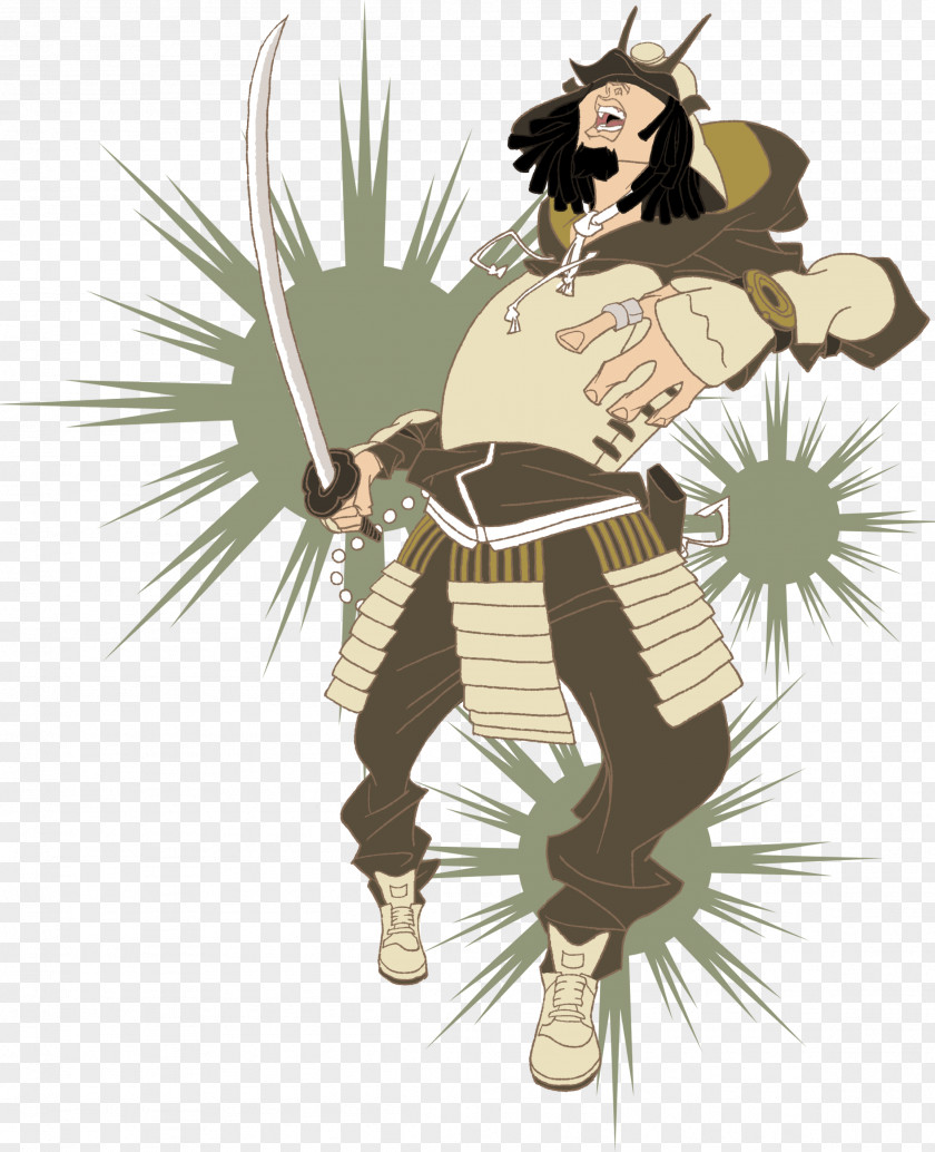 Japanese Samurai Color Japan Bushido Illustration PNG