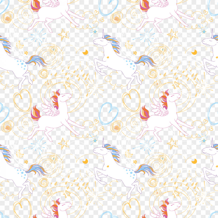 Vector Horse Fairy Background Textile Blue Area Pattern PNG