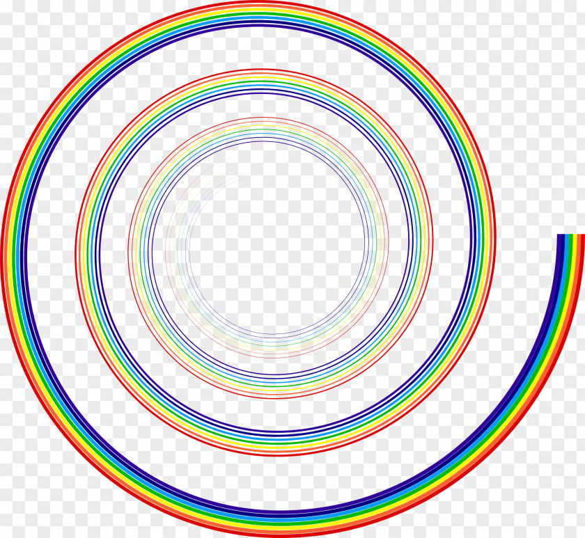 Spiral Rainbow Prism Clip Art PNG