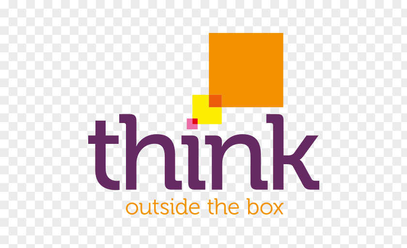 Think Out Of The Box Logo Brand Outside Font Product Design PNG