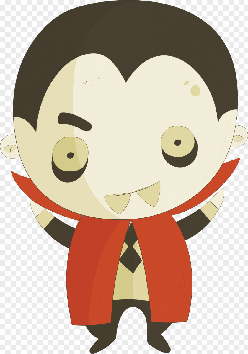 Cartoon Vampire Vector Drawing Animation PNG