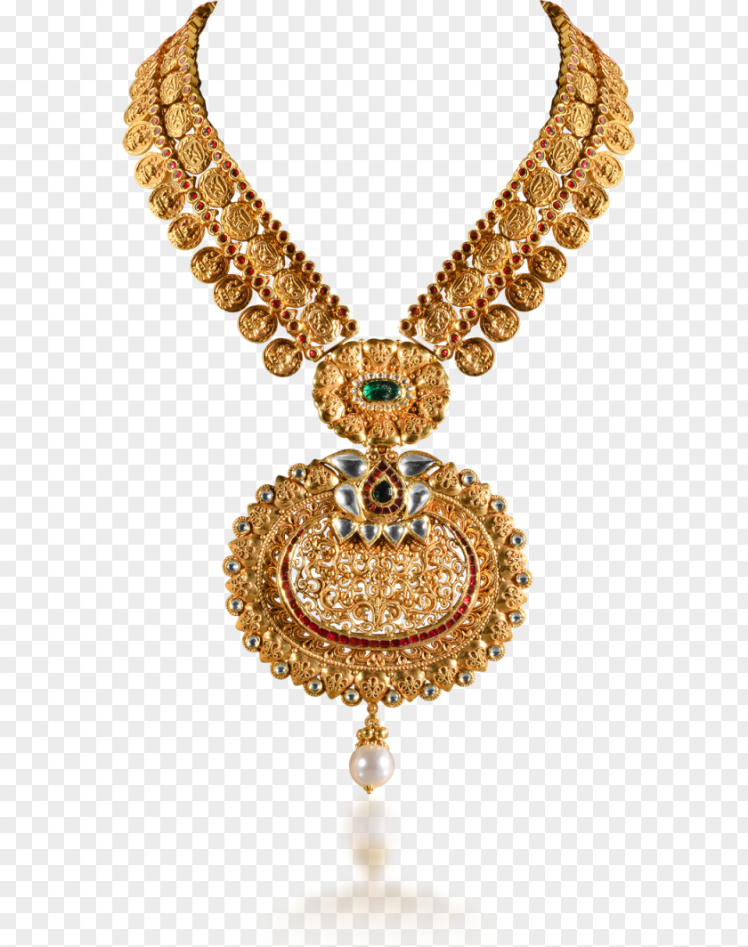 Jewellery Gemstone Kundan Gold Necklace PNG