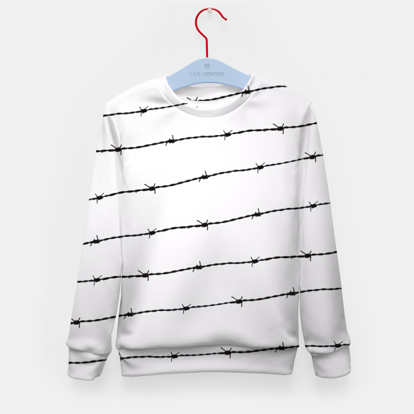 Barbwire Clothing Clothes Hanger White Collar Sweater PNG