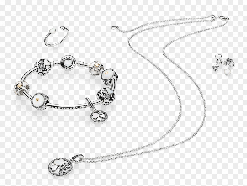 Jewellery Bracelet Earring Pandora Silver PNG