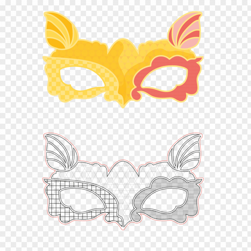 Vector Cat Mask Carnival Euclidean Handicraft Askartelu PNG