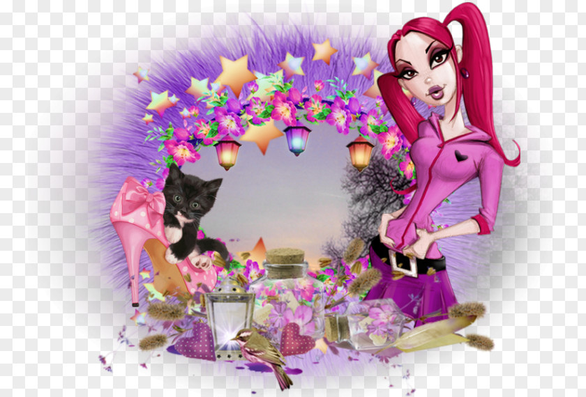 Kitten Cat Floral Design Listes De Prénoms Desktop Wallpaper PNG