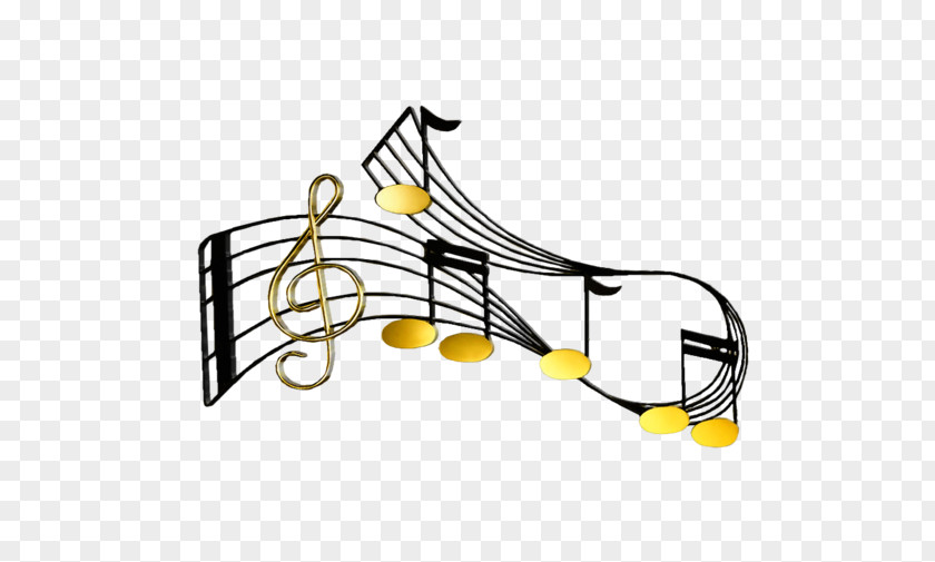 Musical Note Heavy Metal Wall Decal Art PNG