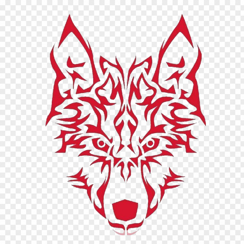 Fierce Wolf Gray Sticker Wall Decal Logo PNG