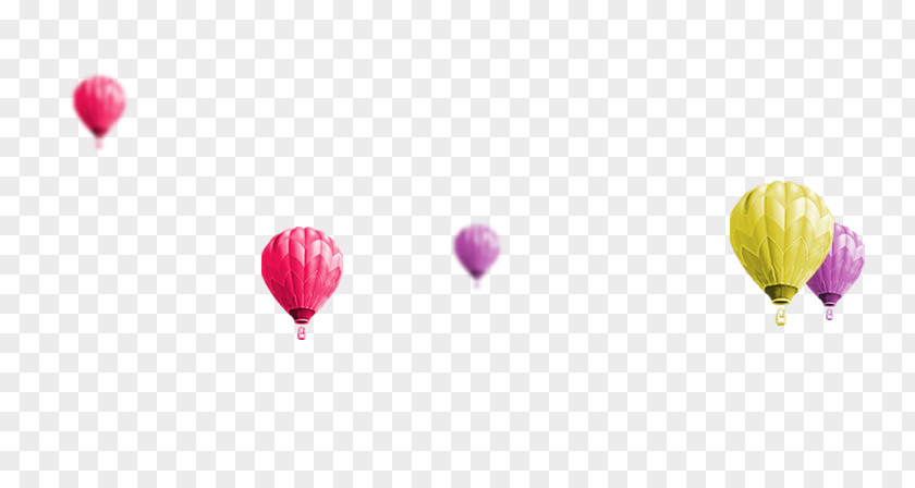 Floating Hot Air Balloon Desktop Wallpaper Petal Heart PNG