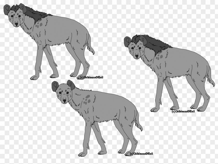 Hyena Dog Breed Cat Mammal Drawing PNG