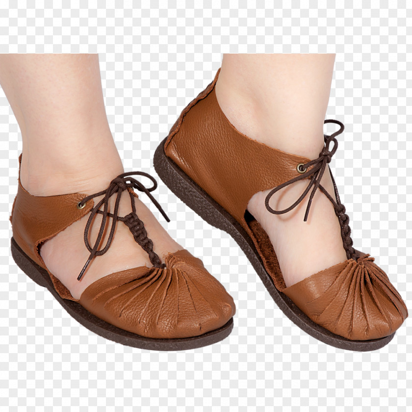 Sandal Brown Shoe Boot Leather PNG