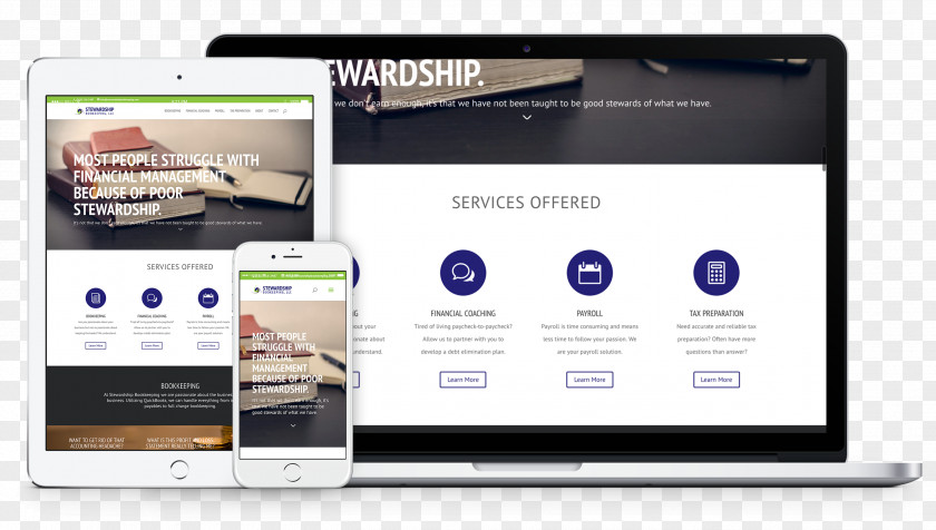 Stewardship Web Page Responsive Design Landing Squeeze PNG
