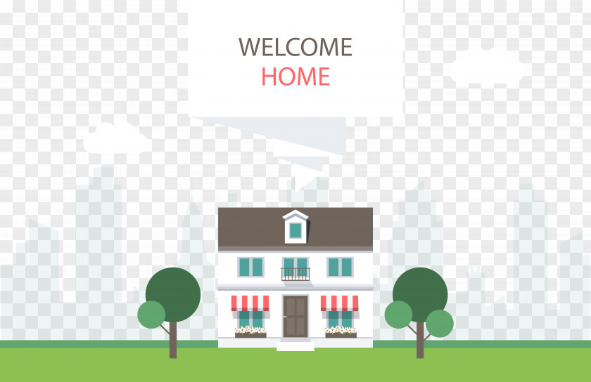 Vector Illustration Welcome Guest Housing PNG