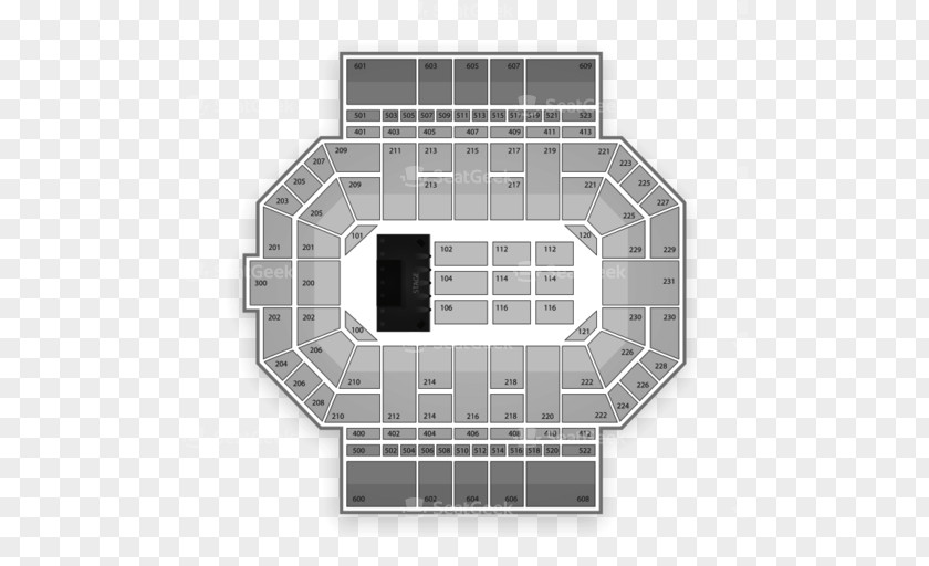 Allen County War Memorial Coliseum Fort Wayne Komets Stadium Aircraft Seat Map PNG