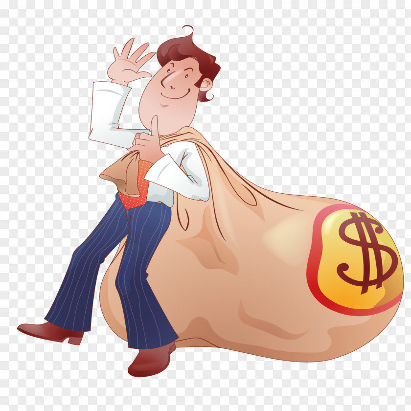Business Man Money Investor Investment Happiness PNG